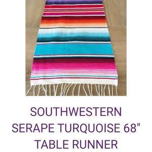 Set of 5 Mexican Table Runners/Serapes Traditional bright colors from Mexico!